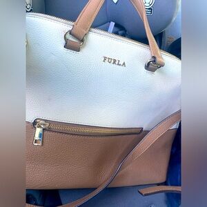 Furla Italian Leather Purse Beige